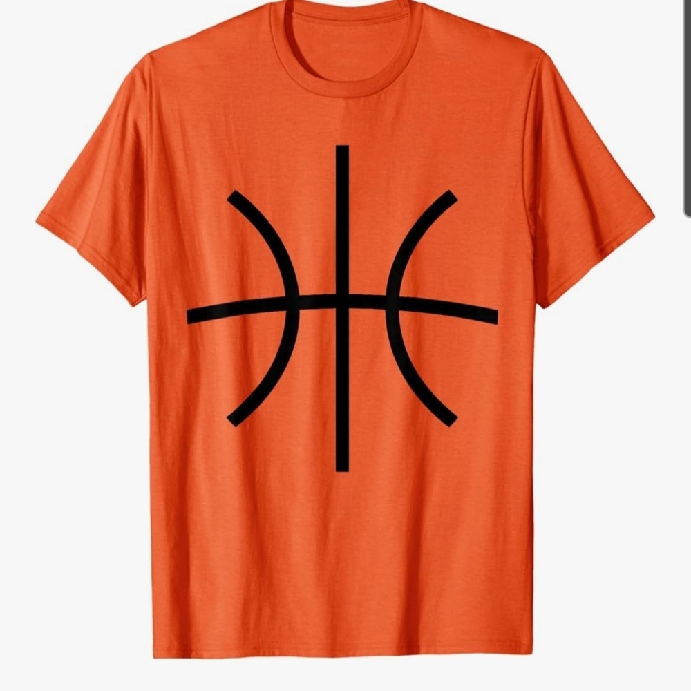 Youth Size Medium Port and Company Cotton Orange Basketball Tee
